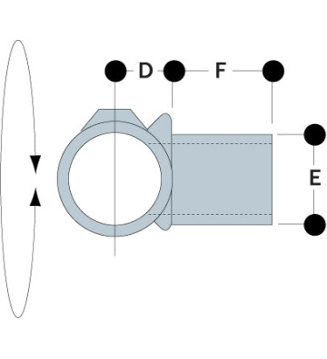 Adjustable tee 114-8 - 48.3 mm 114-8 Kee Klamp® - Kee Safety