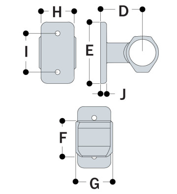 Podpora poręczy L70-6 33.7 mm L70-6 Kee Klamp® - Kee Safety