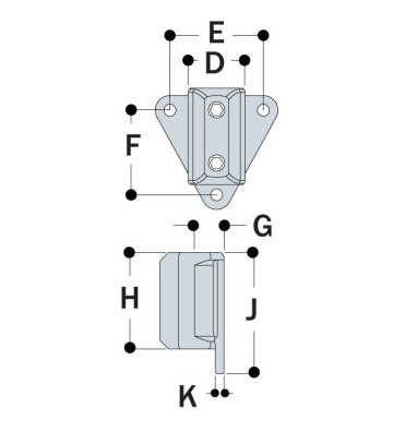 Podstawa ścienna L68-6 33.7 mm L68-6 Kee Klamp® - Kee Safety